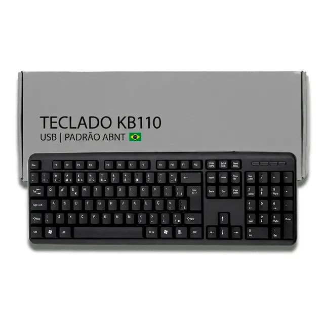 Kit Teclado e Mouse USB ABNT2 para Computador KB110 M365 - Foto 5