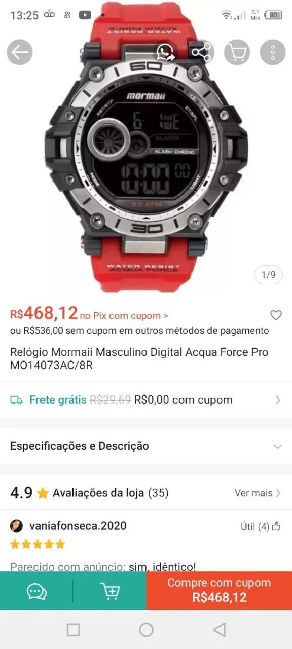 Relógio mormaii original. - Foto 5