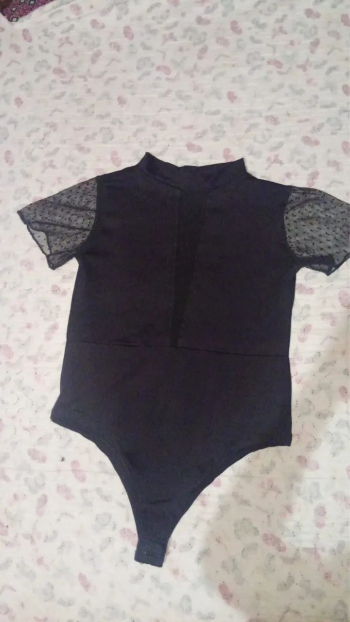 Bory preto ombro único com argola  - Foto 3