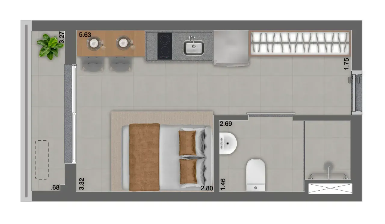 PLANTA 26m²