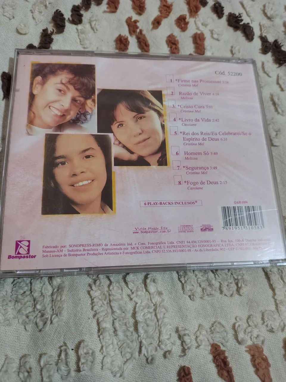 CD COMPANHEIRAS DE LOUVOR VOL. 2 - CASSIANE CRISTINA MEL E MELISSA - Foto 3