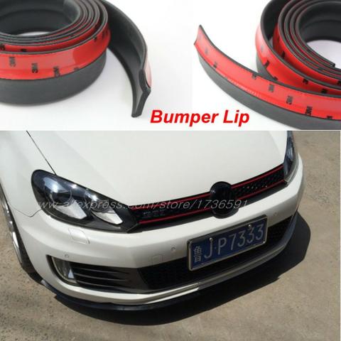 Front Lip Bumper De Borracha Adesivo Para Para-Choque Aerodinâmico 2.5 Metros - Preto - Foto 6