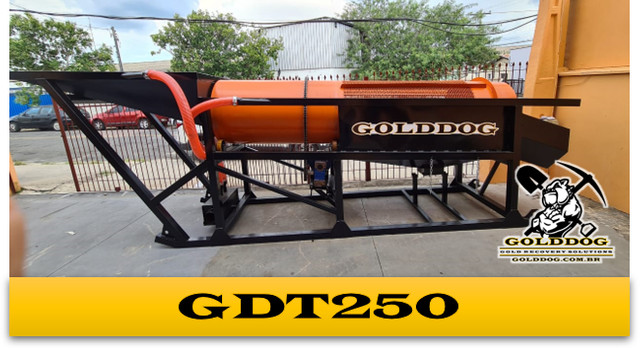 Planta de lavagem para Ouro GDT250 25tn hr Tromel GoldDog