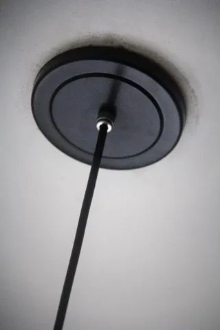 Luminaria Opaline Branca com Base de Metal - Original Anos 50 - Foto 2