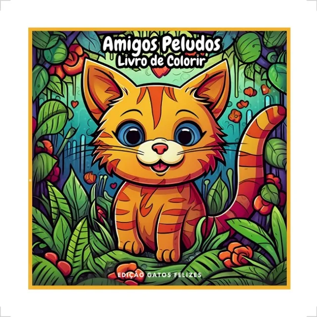 Livro para Colorir Animais Fofinhos e Macios para Crianças: 1