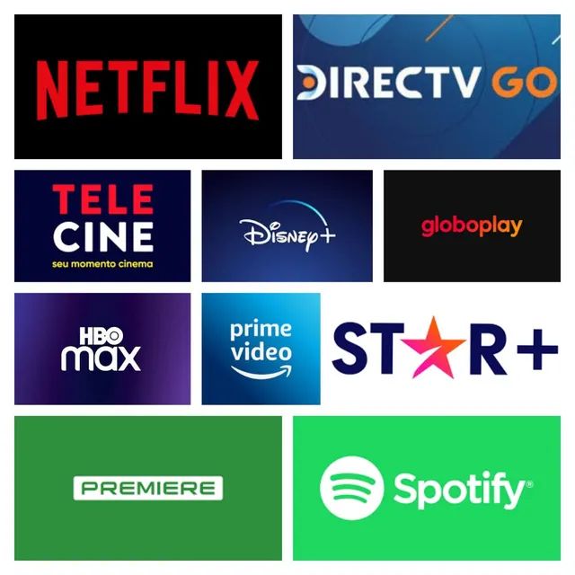 Internet, Netflix Globoplay Disney Premiere Prime Vídeo HBO Star Directv Spotify 