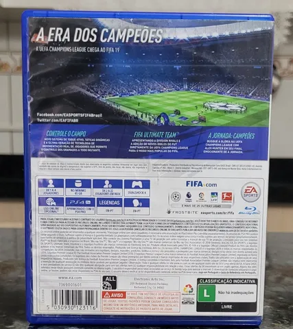 Jogo Fifa 19 Ps4, Jogo de Videogame Ea Sports Usado 73804062