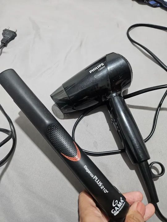 Prancha de cabelo GAMAplus 210° Secador de Cabelo Philips 1200W - Foto 4