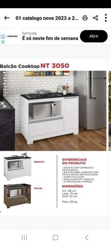 Balcão para cooktop 4 bocas branco  - Foto 2