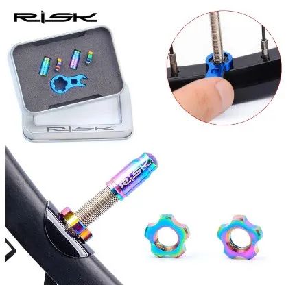 Tampa de válvula MTB ou SPD tipo: Presta ou Schrader em Titânio