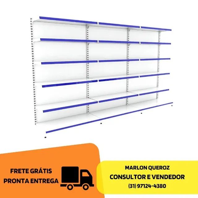 Gondola de Aço Branca Altura 2 metros Polar