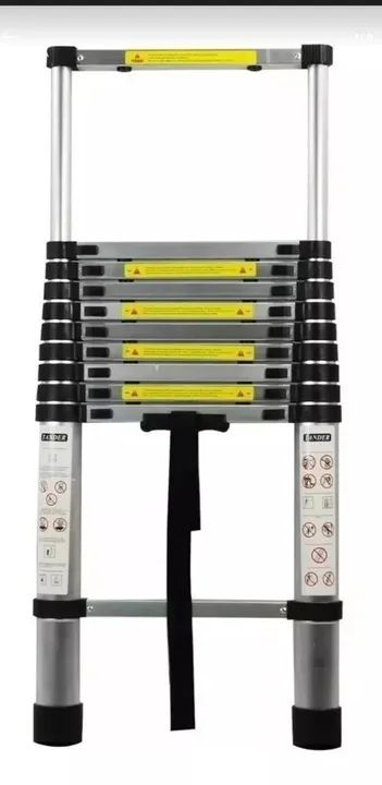 Escada Telescópica 13 Degraus 5m Original De Alumínio