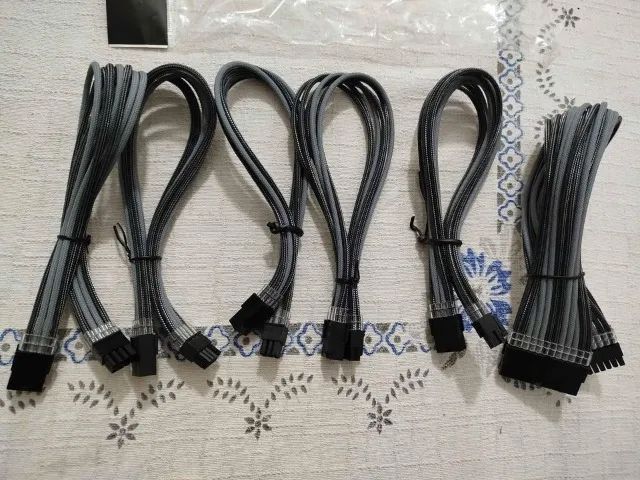 Kit Cabo Sleeved Preto e Cinza Carbono - Foto 2