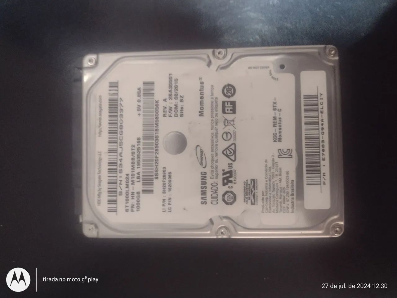 HD 2,5" de 1 TB 5.400 RPM SATA 