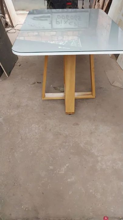 Mesa retangular de vidro 120x80  - Foto 3