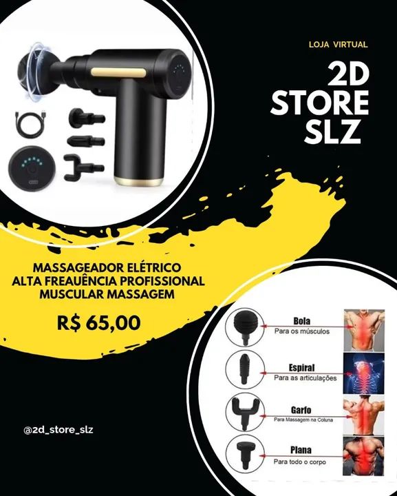 Massageador Elétrico Alta Frequência Profissional