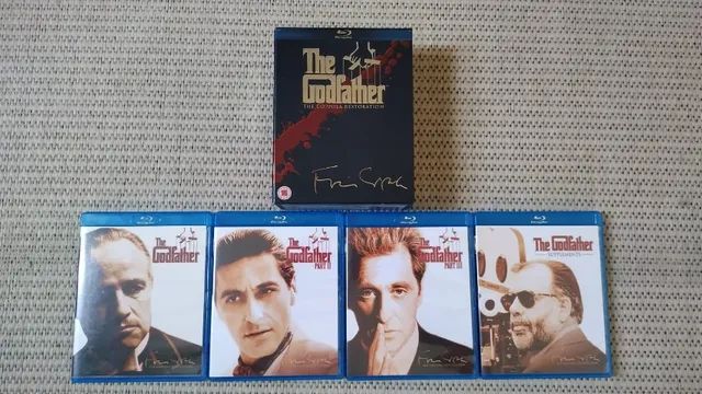 Box Blu-ray "O Poderoso Chefão - The Coppola Restoration" - usado (importado)