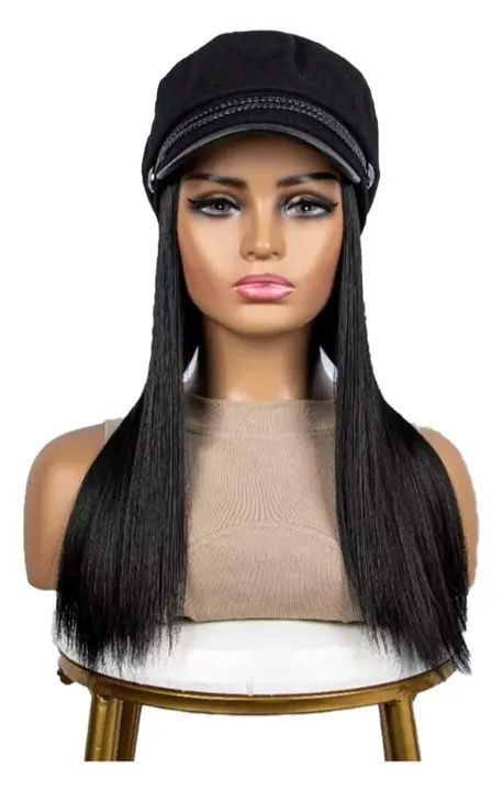 Peruca sintética preta