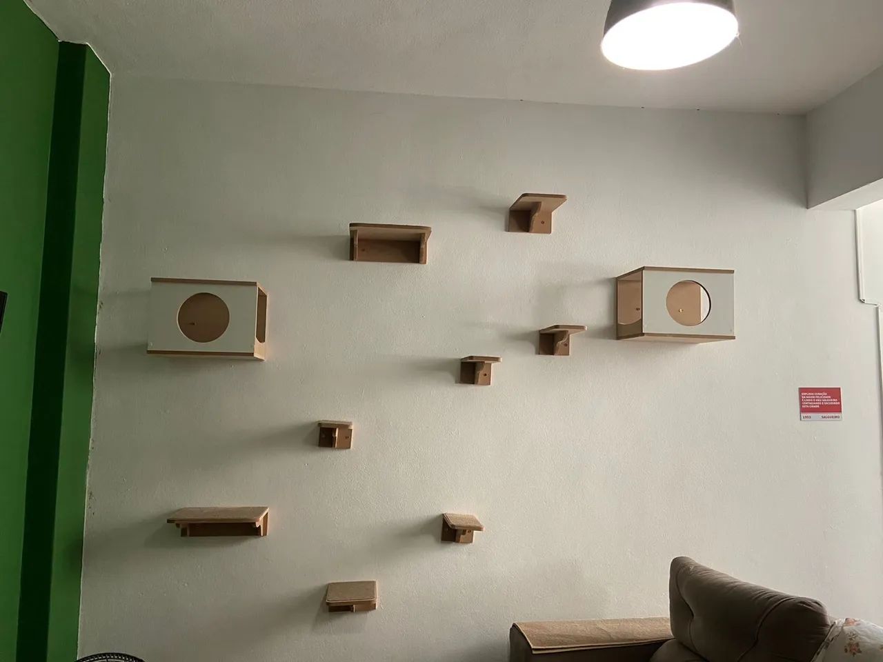 Kit de prateleiras para gatos playground gatificação 10 peças