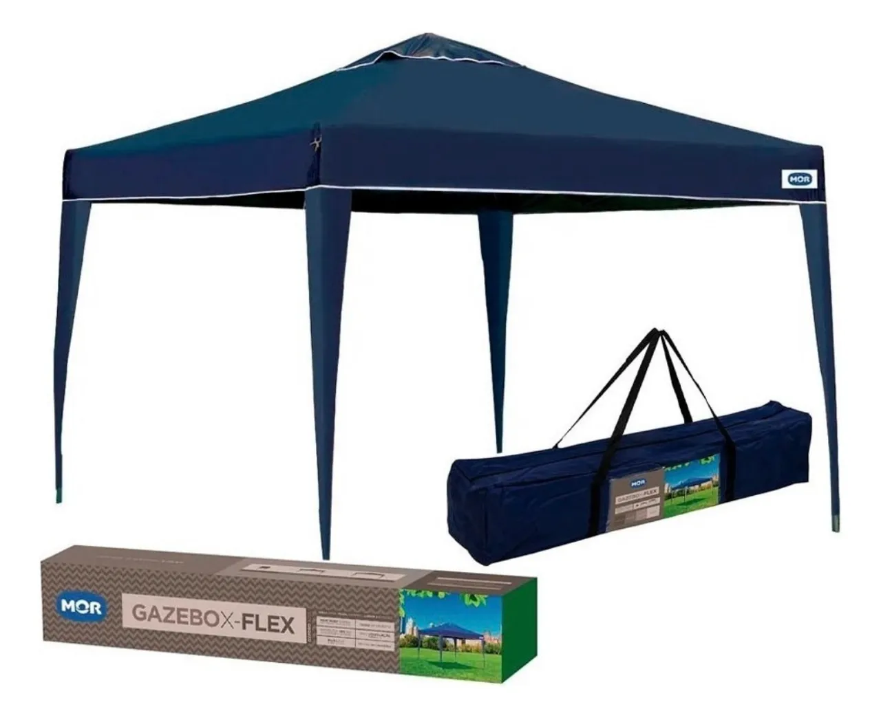 Gazebo Flexível MOR 3x3m - Azul