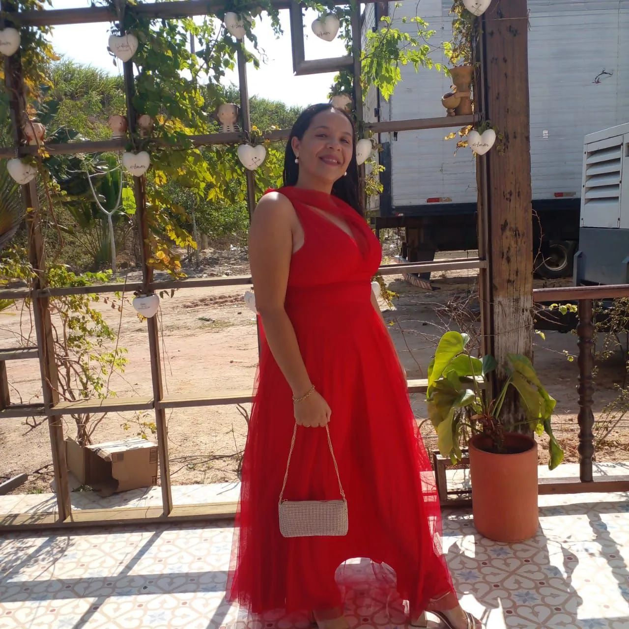 Vestido de festa vermelho Roupas Gramame, João Pessoa