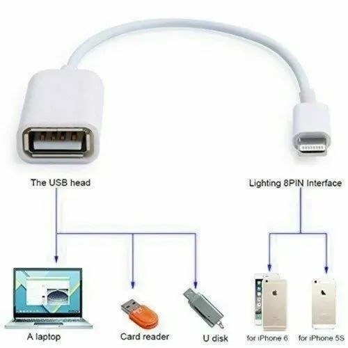 Otg Usb para iPhone Mouse Pen drive Teclado adaptador usb - Foto 4