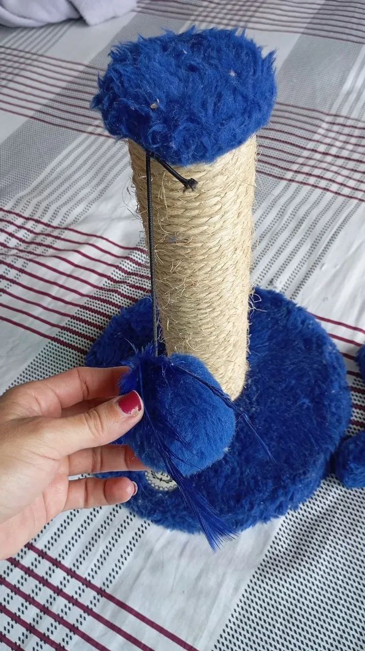 Brinquedo pet gato novo azul - Foto 3