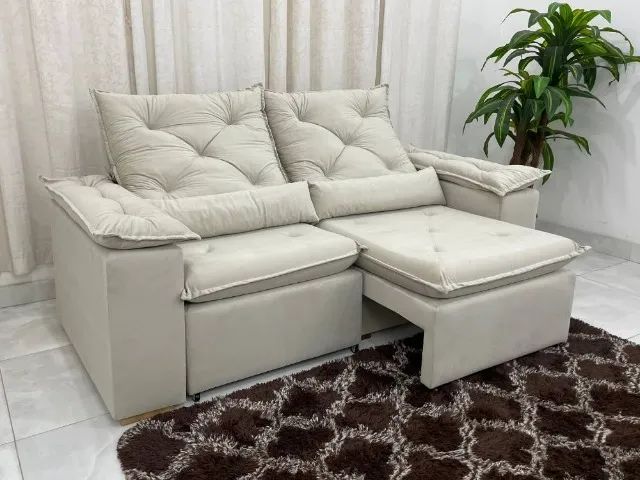 Novidade em estoque!!  Sofá Retrátil Reclinável Brasão 2.00m  - LD 