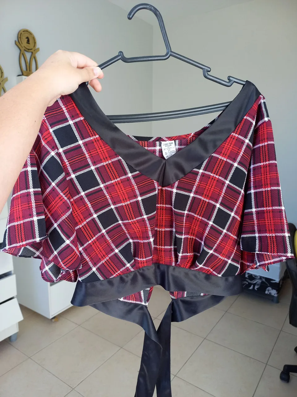 Blusa xadrez feminina P/M