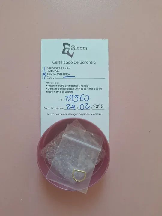 Piercing titanio argola cravejada - Foto 4
