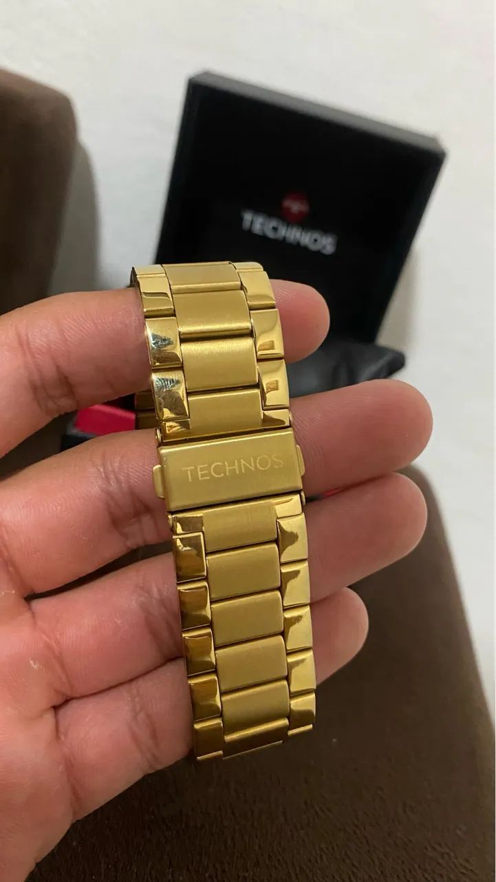 Relógio Technos Masculino Racer Premium Dourado - Foto 4