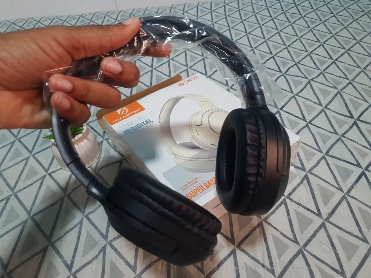 Fone de ouvido hmaston sn39 até 12h duração, função equalizador - Foto 2