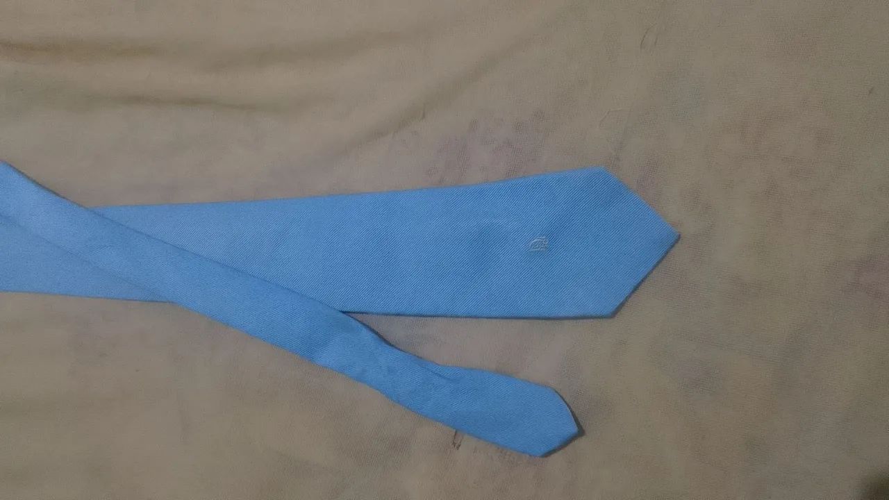 Gravata christian D'ior Dior azul bebê seda 