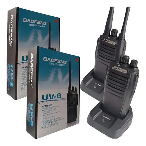 Walkie-talkie Baofeng uv-6 Novo Todos Acessórios 
