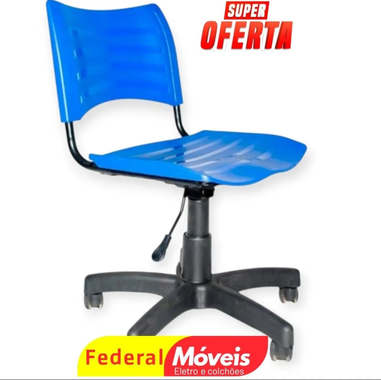 Cadeira Plástica Giratória Plaxmetal para caixa - Seu escritório merece mais conforto!