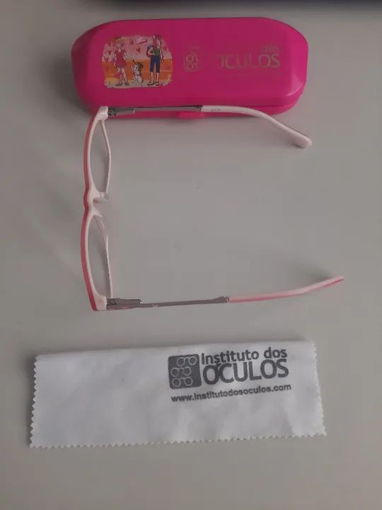 Armação de óculos Rosa com Prata  - Foto 3