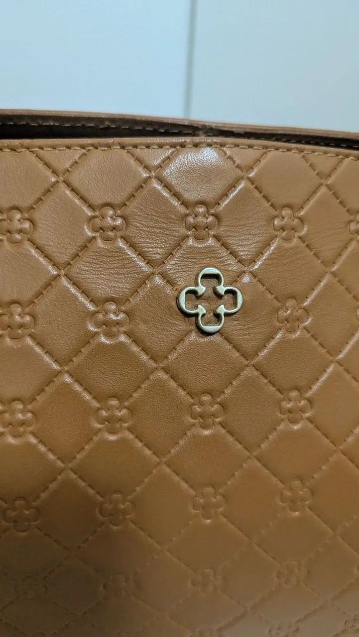 Bolsa Capodarte de ombro marrom em couro - Foto 2