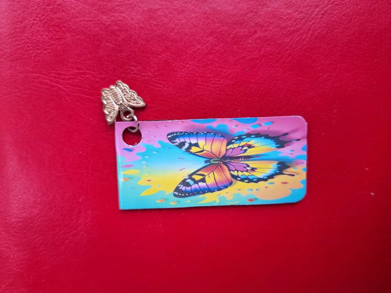 Marcador de página Magnético de borboleta com pingente - Foto 2