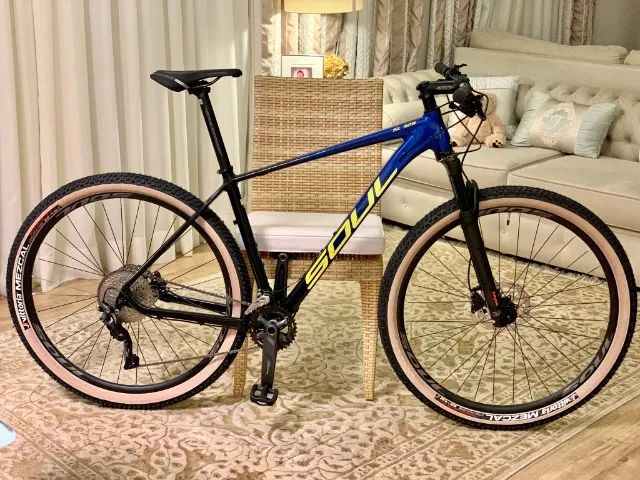 Mountan Bike Soul SL329 Azul, Cambio Deore 2X10V, Suspensão Brave