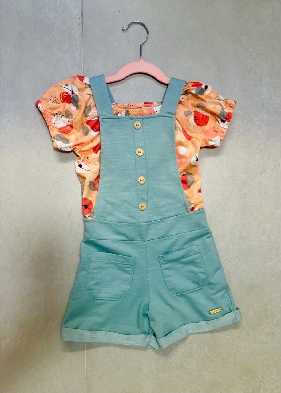 Jardineira em malha Coloritá 