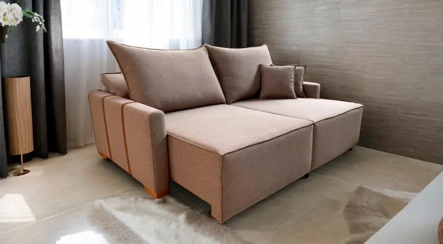 Sofá modular moderno e confortável, ideal para sala de estar. Design elegante com almofada