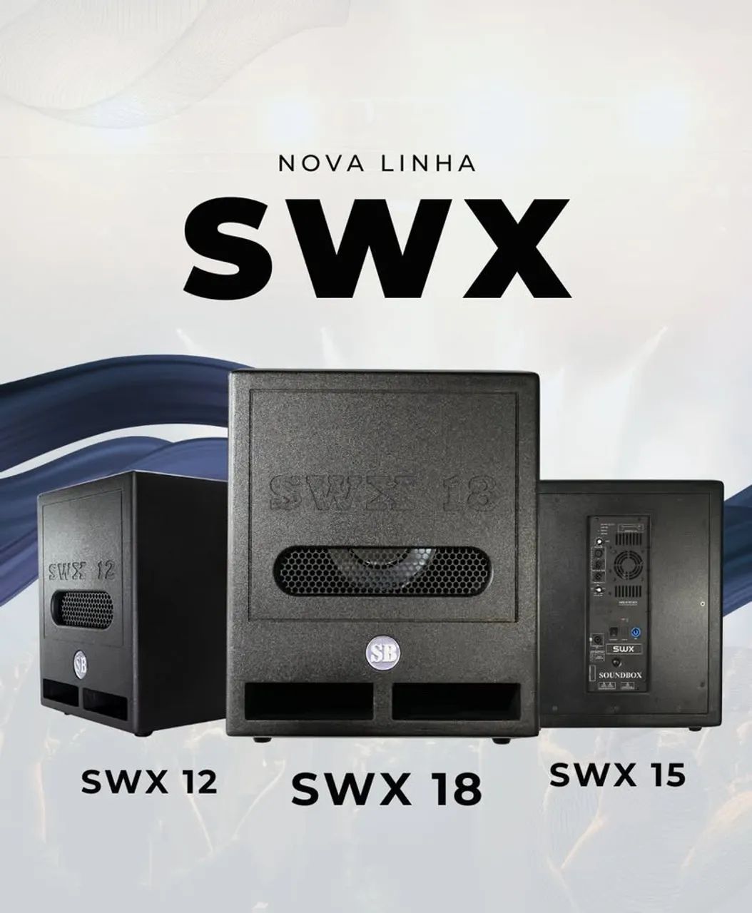 Par de Subwoofer SWX 15 Ativo e Passivo 1000w