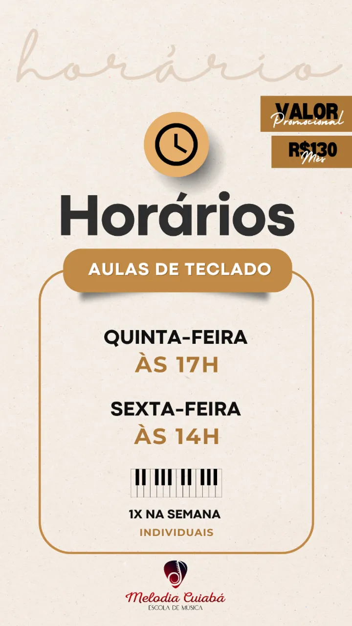 ? ABERTURA DE NOVAS MATRÍCULAS ? ? Violão ? Ukulele ? Teclado