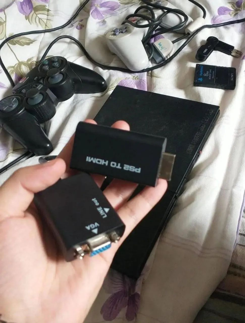 Playstation 2 Completo com 80GB + 2 Controles