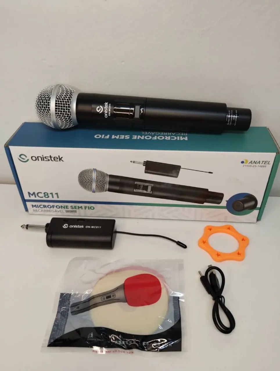 Microfone Sem Fio Recarregável MC811 - Onistek - Foto 2