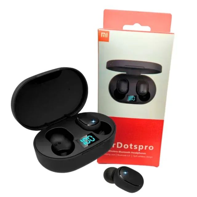 Fone de ouvido sem fio (c/ tecnologia Bluetooth) AirDotspro Redmi (c/ visor de bateria)