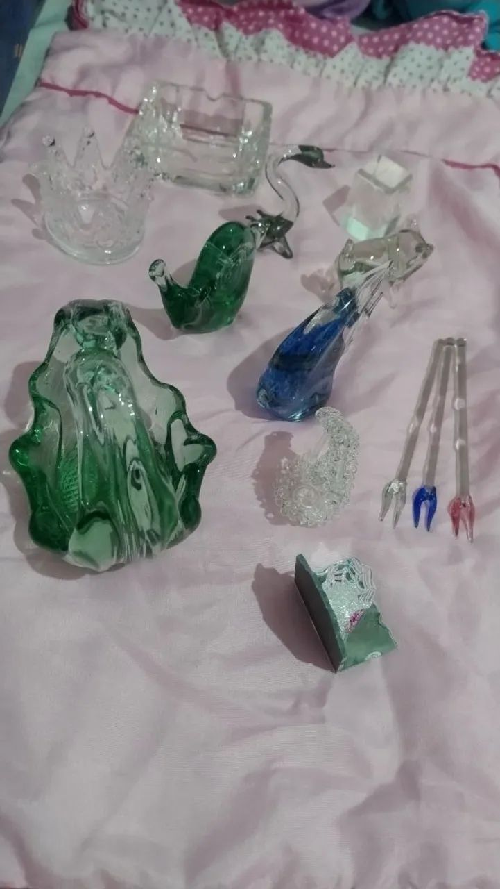 Kit bibelôs cristal variados(13peças) - Foto 4