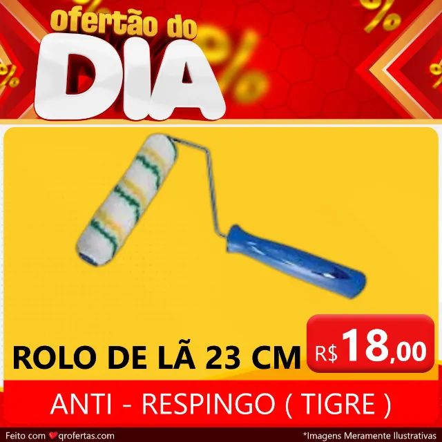 ROLO DE LÃ DE CARNEIRO 23 CM - TIGRE 