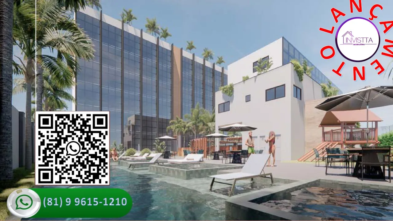 PRAIA DOS CARNEIROS - Flats com 23 m² a 400m do Aquaventura e 5 minutos do mar