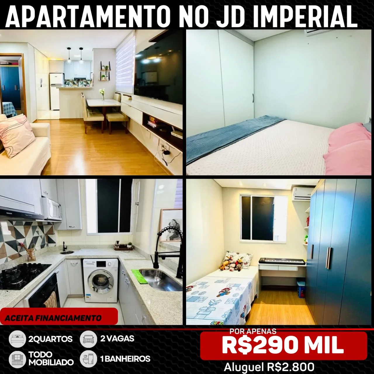 Apartamento MRV mobiliado no jardim imperial, chapada dos sabias, vendo ou alugo!